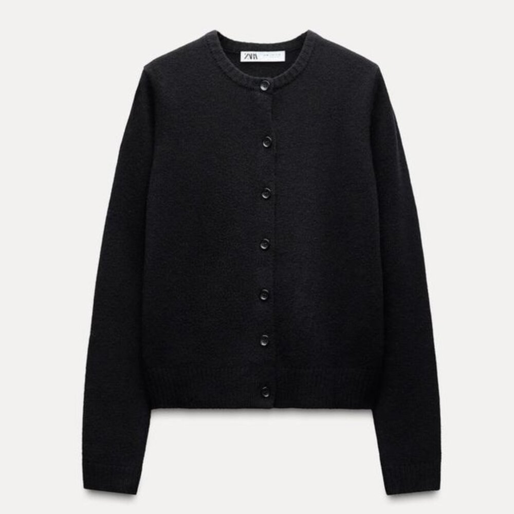 Basic cardigan 100% wool
